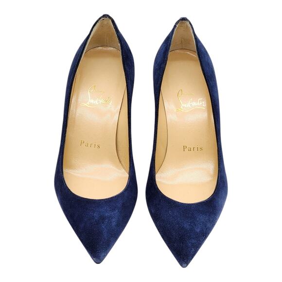 Christian Louboutin Pipina Wedges 55 - Suede - Night Blue 36 5.5US $795 - Picture 4 of 9